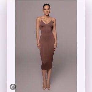 Jluxlabel Pecan Valencia Diagonal Dress